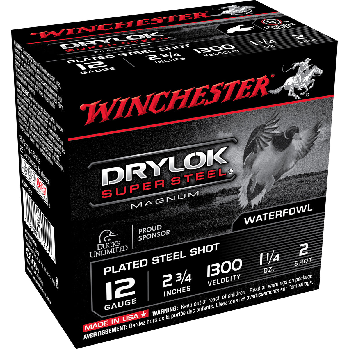 Winchester Drylok Super Steel 12 Gauge 2 3/4" 1 1/4 oz #2 Shot