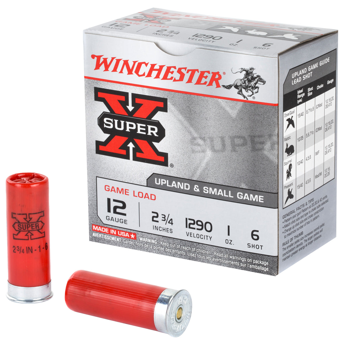 Winchester 12 Gauge XU126 Super X Game Load 2.75" 1oz 6 Shot
