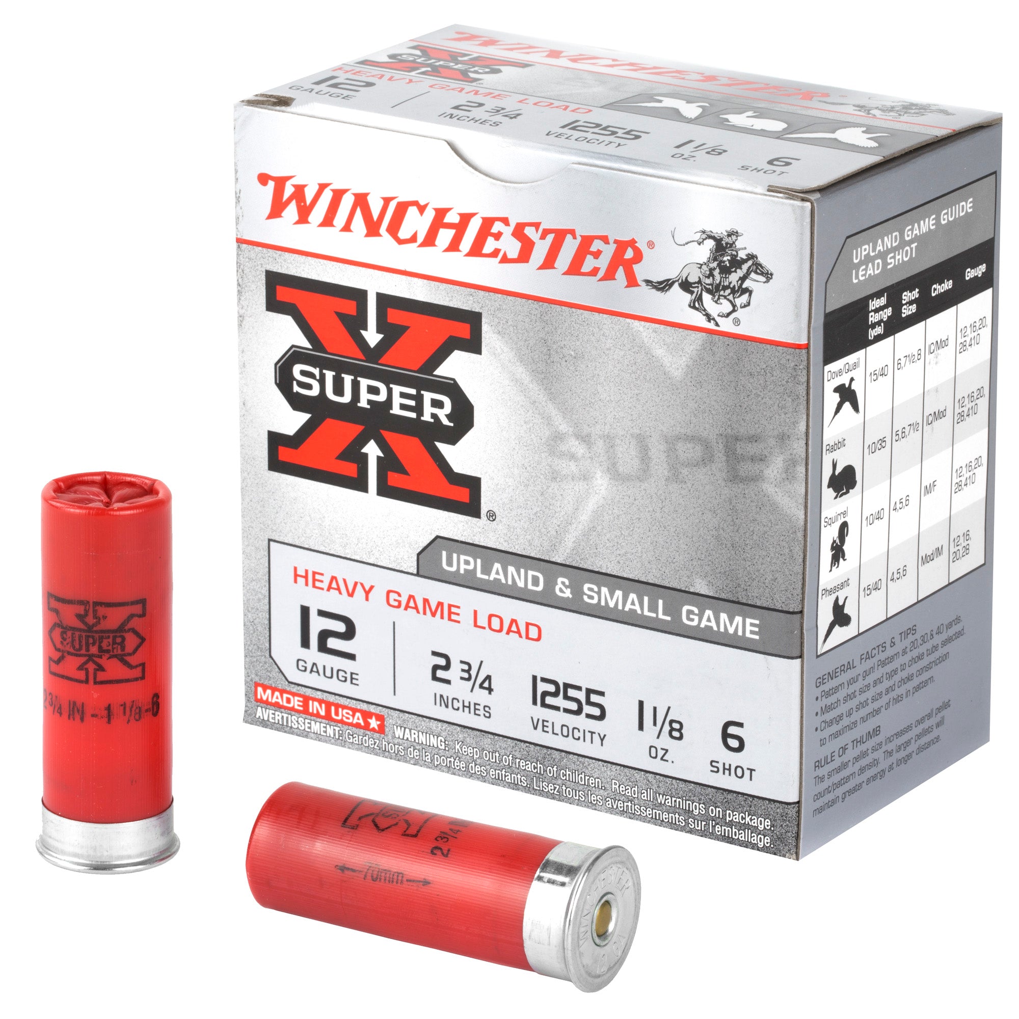 Winchester Super-X Heavy Game Load 12 Gauge 2 3/4" 1 1/8 oz #6 Shot