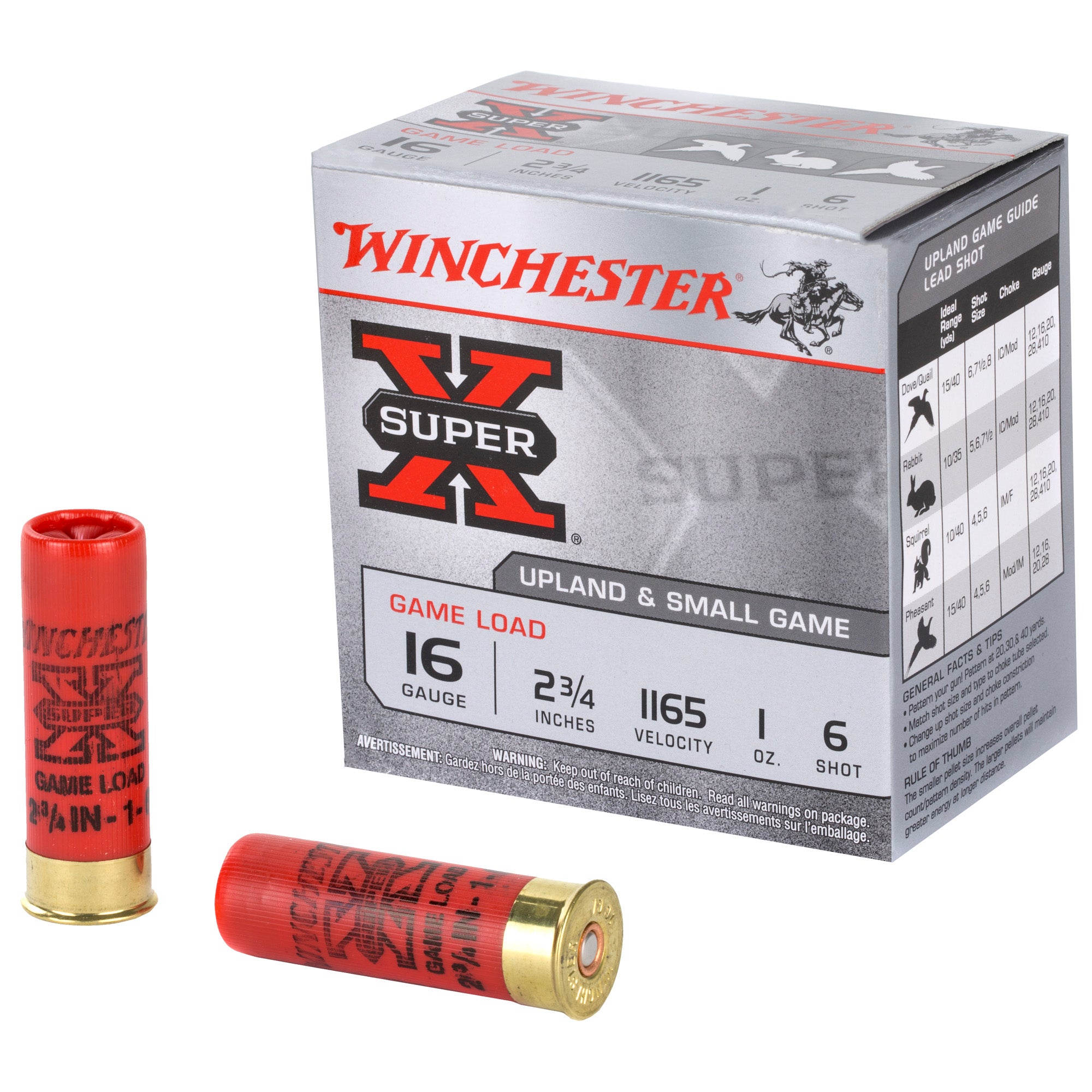 Winchester Super-X Game Load 16 Gauge 2 3/4" 1 oz #6 Shot