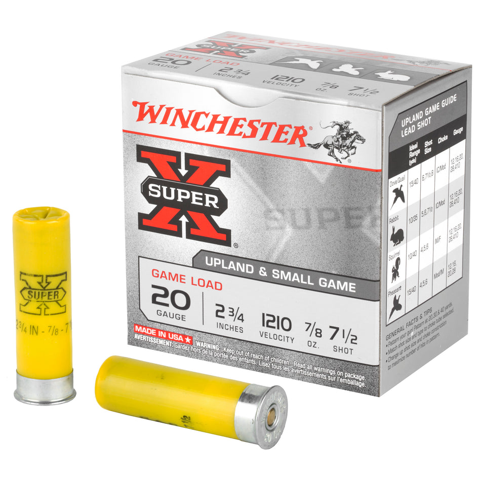 Winchester Super-X Game Load 20 Gauge 2.75 in 7/8 oz #7.5