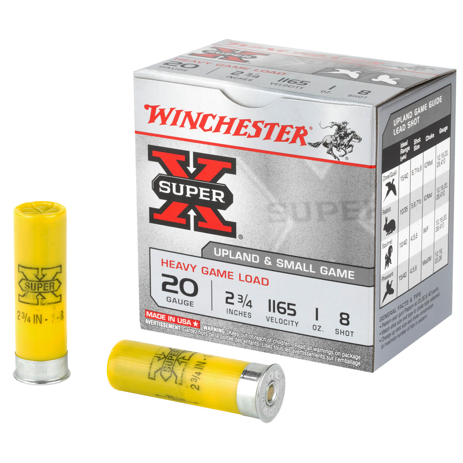 Winchester Super X Heavy Game Load 20 Gauge 2 3/4" 1 oz #8 Shot