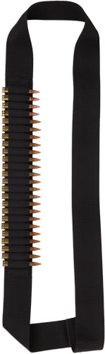 BULLDOG RIFLE AMMO BANDOLIER HOLDS 24 CART 2" WEBBING BLK
