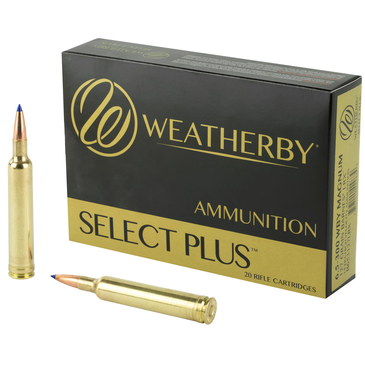 Weatherby B653127LRX Select Plus Barnes LRX Lead Free 127 Grain 6.5-300 Weatherby Mag 3475 fps