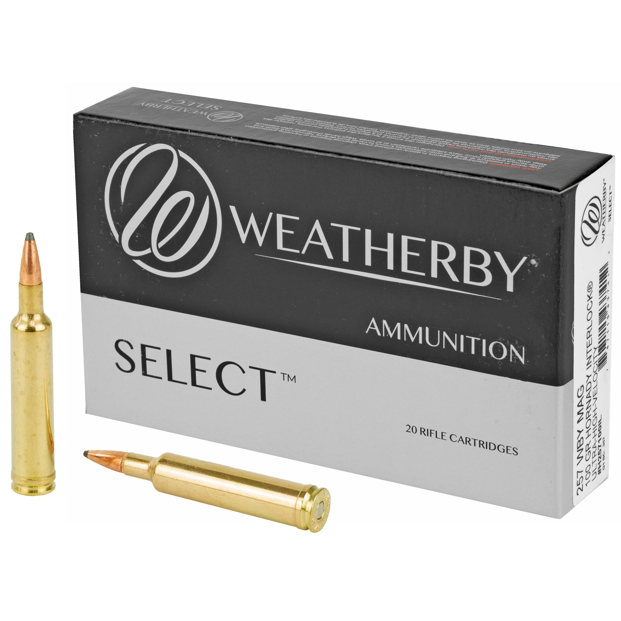 Weatherby .257 Weatherby Mag Select 100gr Hornady Interlock JSP Ammo