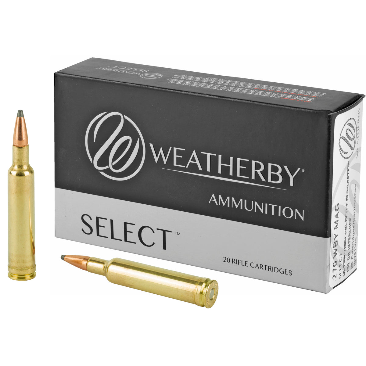 Weatherby .270 Weatherby Mag Select Plus 130gr JSP Ammo