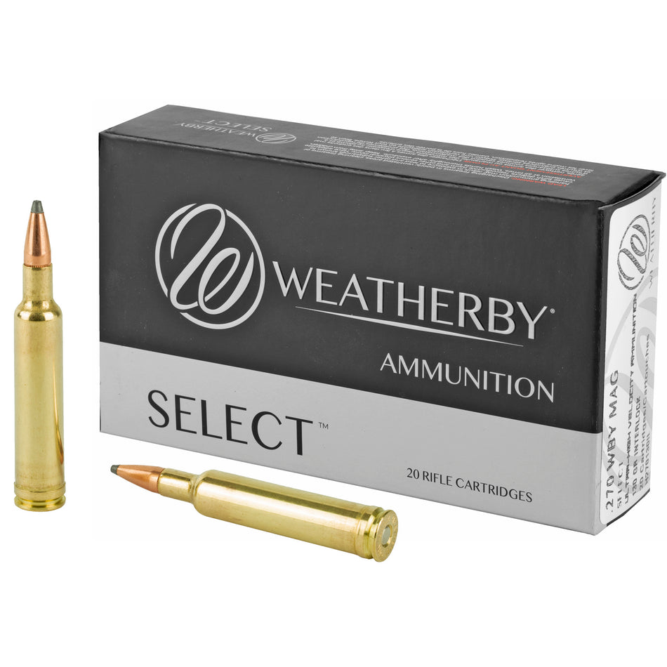 Weatherby .270 Weatherby Mag Select Plus 130gr JSP Ammo