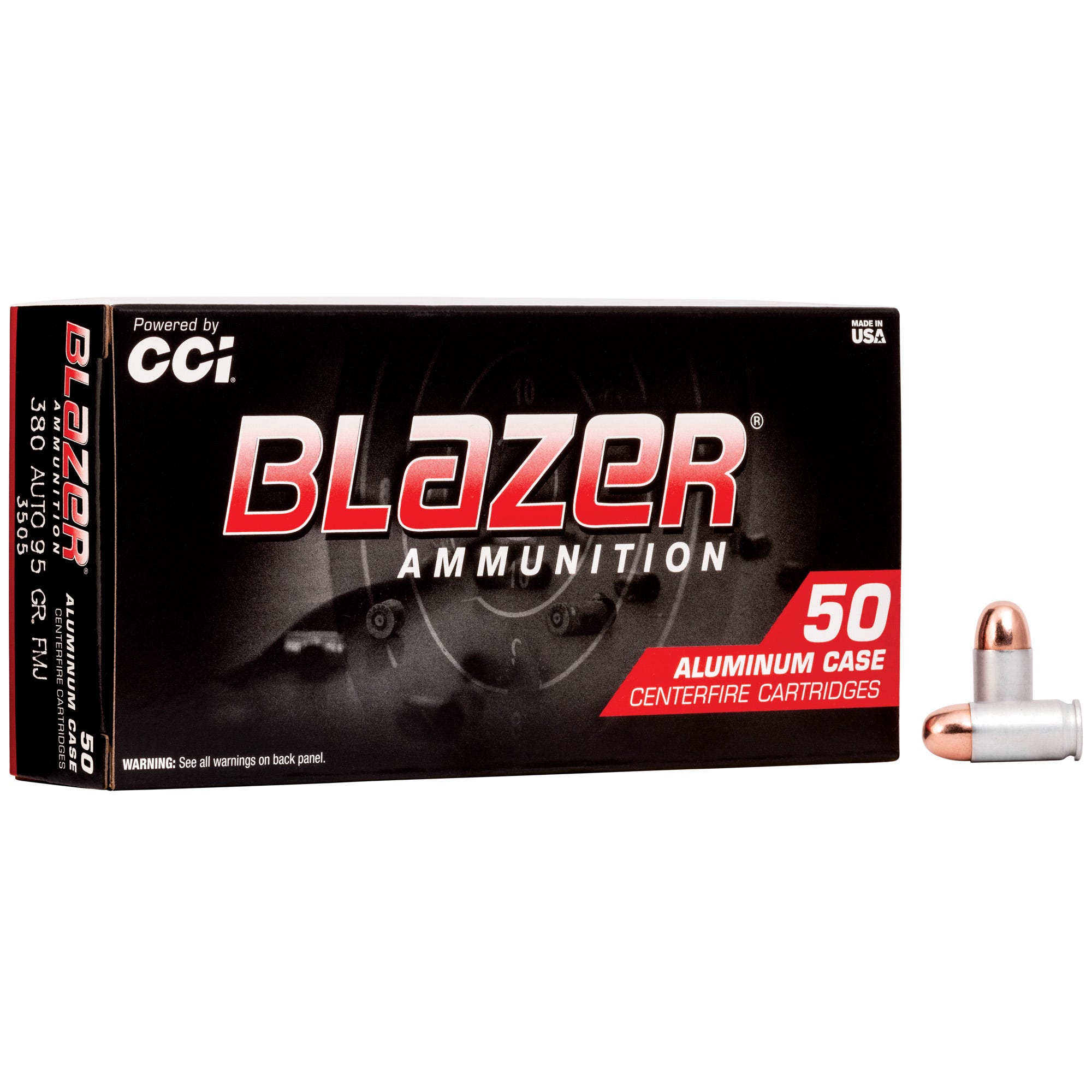 CCI Blazer .380 ACP 95gr Aluminum TMJ Ammo
