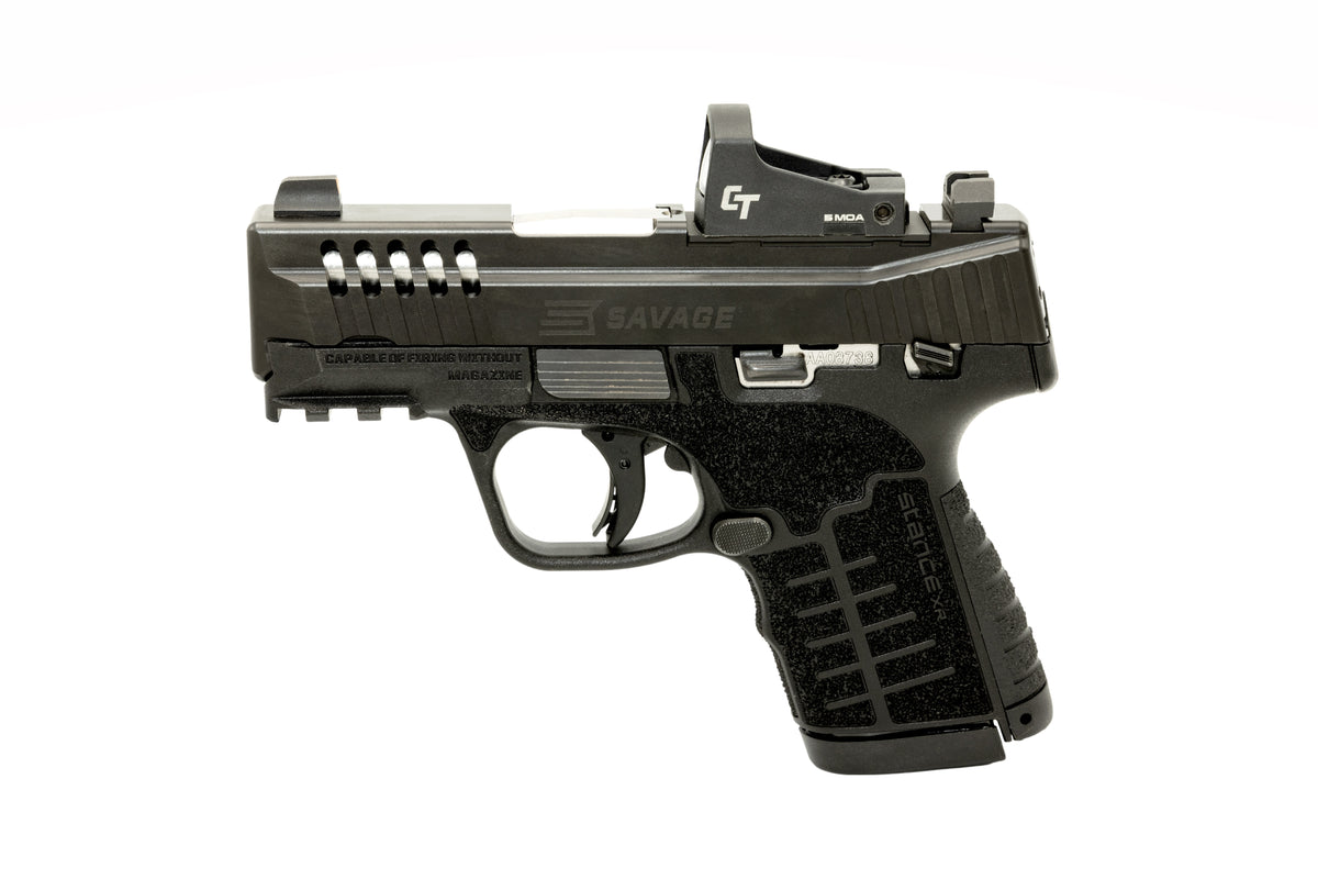 Savage Arms 67054 Stance XR 9mm 13+1 3.20" Natural Black Nitride Ported Stainless Steel Slide Black Glass Filled Nylon Grip Ambidextrous