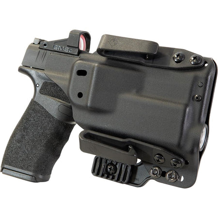 Mission First Tactical Pro Holster, Inside Waistband Holster, Fits Springfield Hellcat PRO with TLR7, Kydex, Black, Ambidextrous, Includes (2) Tuckable 1" Belt Clips and (1) 1" Belt Clip H5-SFD-3-WL-7