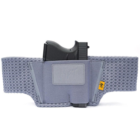 Mission First Tactical Belly Band Ultra Lite, Inside Waistband Holster, User Adjustable Size, Universal Handgun Fit, Ambidextrous, Dove Gray H6-BB-3-DG