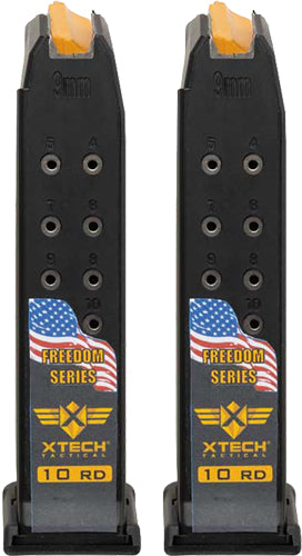 XTECH TACTICAL MAGAZINE FOR GLOCK 19 10RD FREEDOM 2 PACK