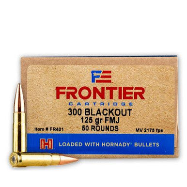 Hornady .300 AAC Blackout Frontier Cartridge 125gr FMJ Ammo