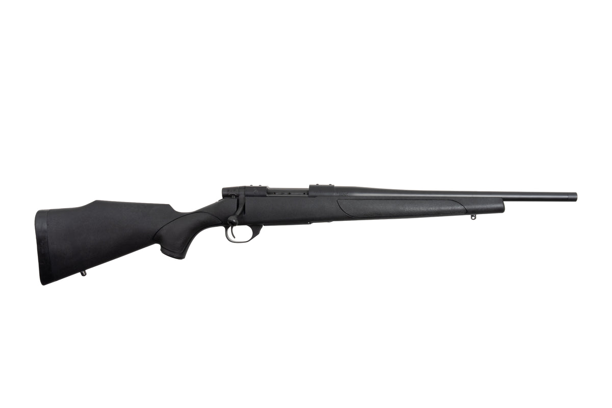 Weatherby VTX223RR16T Vanguard Obsidian 223 Rem 5+1 16" Blued Threaded Barrel, Blued Stainless Steel Drilled & Tapped Receiver, Black Monte Carlo Synthetic Stock