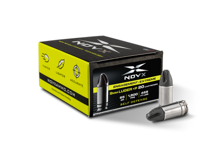 NovX 9mm Luger / Parabellum Engagement Extreme +P 65gr Solid Ammo