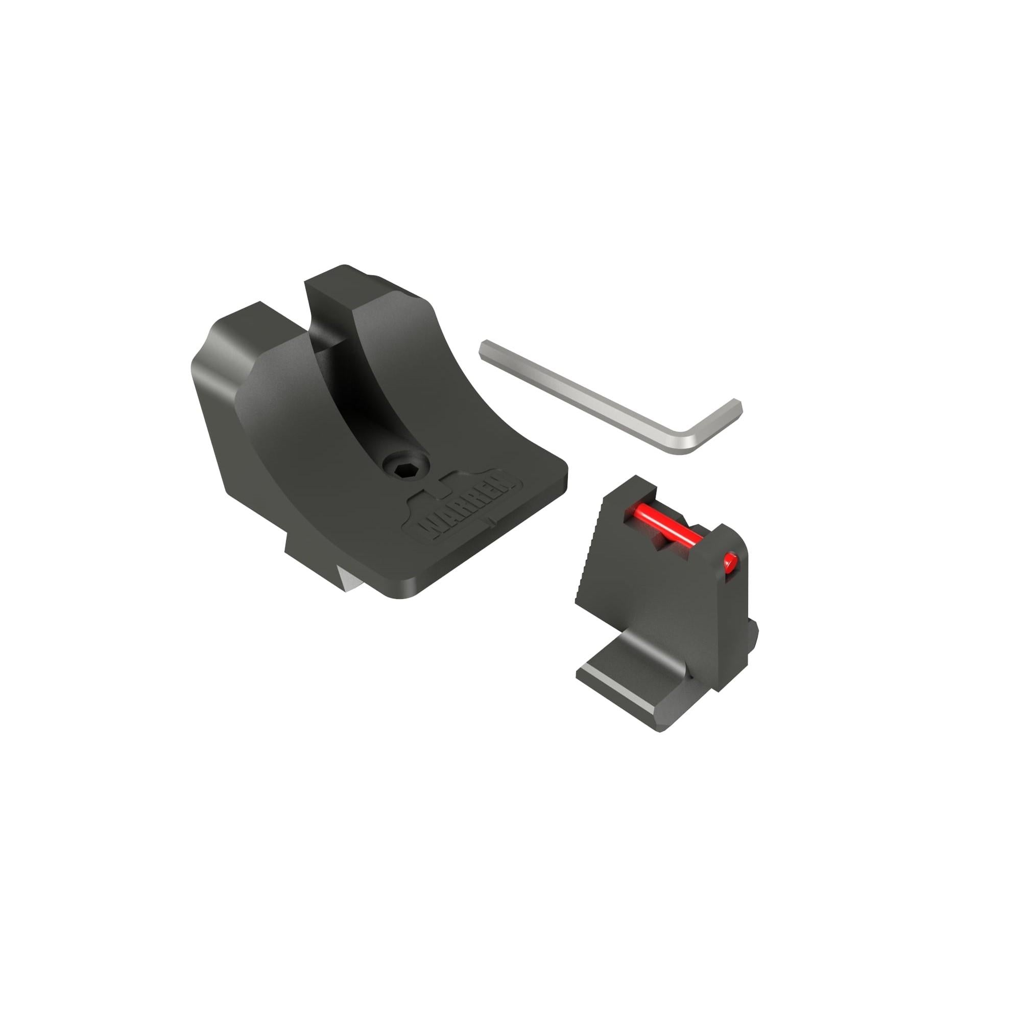Canik Warren Tactical Suppressor Sight Fiber Front Wide Blacked Out Rear