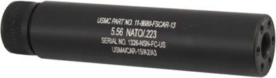 GUNTEC AR15 FAKE SUPPRESSOR 5.5" 1/2X28 THREADS BLACK
