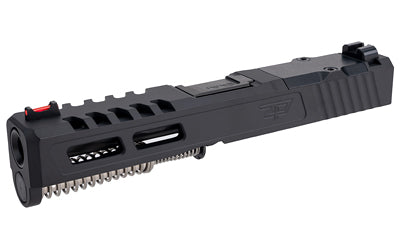 Zaffiri Precision ZPS.2, Glock 19 Gen 5 Complete Upper Kit, RMR Footprint, G19 Barrel Flush/Crown, Gold Titanium Nitride Finish, HD Fiber Sights, Cerakote Finish, Armor Black, Includes Stainless Steel Recoil Spring Assembly and Screws