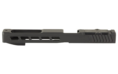 Zaffiri Precision ZPS.3, Optics Ready Stripped Slide, RMR Footprint, Lightening Cuts, Cerakote Finish, Armor Black, Fits Glock 17L Gen 3, Includes Black Anodized Optics Plate Cover and Screws ZPS.3.G17L.BLK