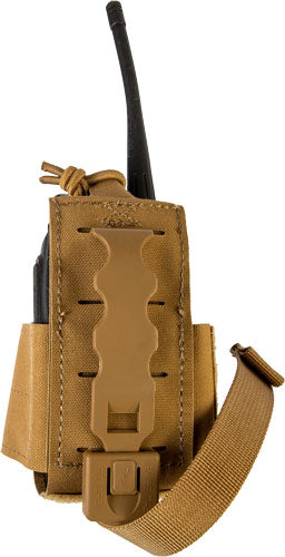 GREY GHOST GEAR RADIO POUCH SMALL LAMINATE COYOTE BROWN