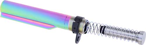 GUNTEC AR15 BUFFER TUBE WITH BUFFER & SPRING RAINBOW PVD!
