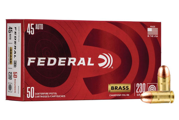 Federal .45 Auto Champion 230gr FMJ RN Ammo
