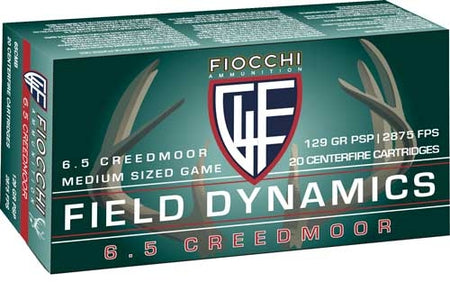 Fiocchi 6.5mm Creedmoor Field Dynamics 129gr PSP Ammo