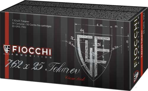 Fiocchi 7.62x25mm Tokarev Heritage 88gr FMJ Ammo
