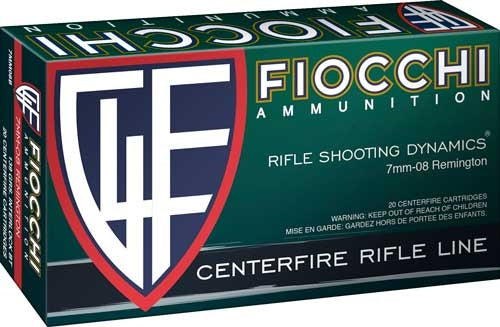 Fiocchi 7mm-08 Remington Field Dynamics 139gr JSP Ammo