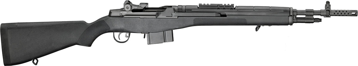 Springfield Armory AA9126 M1A Scout Squad 308 Win/7.62x51mm 10+1 18" Black Parkerized Carbon Steel Barrel w/Muzzle Brake, Black Parkerized Picatinny Rail Steel Receiver, Fixed Black Synthetic Stock