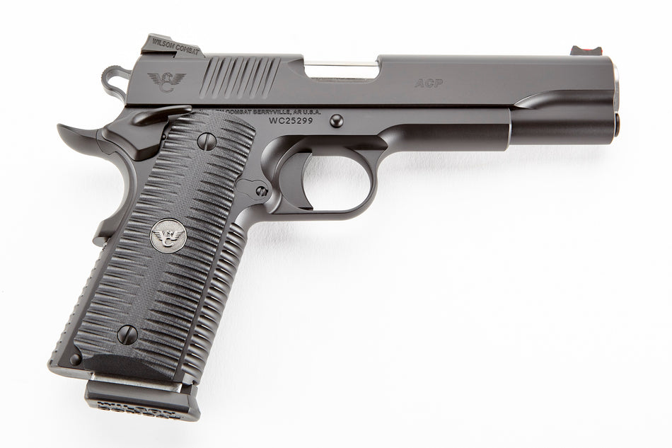 Wilson Combat ACPFS9A ACP Full-Size SAO 9mm Luger 5" 10+1 Black Armor-Tuff Carbon Steel Frame/Slide Black G10 Eagle Claw Grips Ambi Thumb Safety