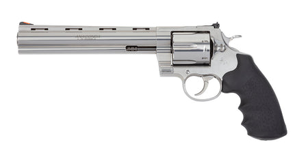 Colt Mfg ANACONDASP8RTS45C Anaconda 45 Colt (Long Colt) 6rd Shot 8" Stainless Vent Rib Barrel, Cylinder & Frame, Black Grip