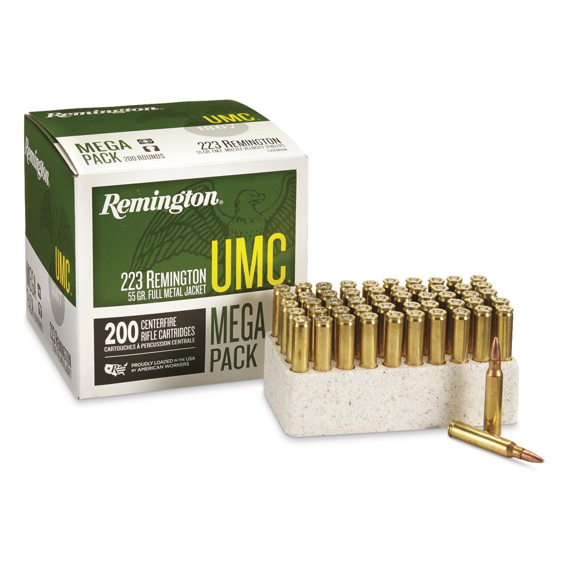 Remington .223 Rem UMC Mega Pack 55gr FMJ Ammo
