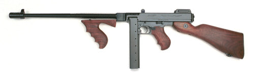 Thompson T1 1927A-1 Deluxe 45 ACP Caliber with 16.50" Barrel, 20+1 Capacity (Stick), Blued Metal Finish, American Walnut Stock Wood Grip Right Hand