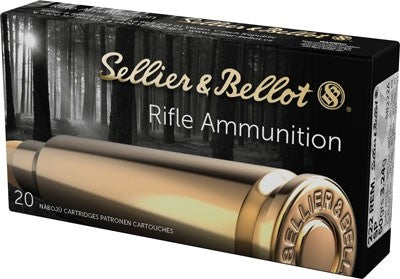 Sellier and Bellot .222 Remington Rifle 50gr JSP Ammo