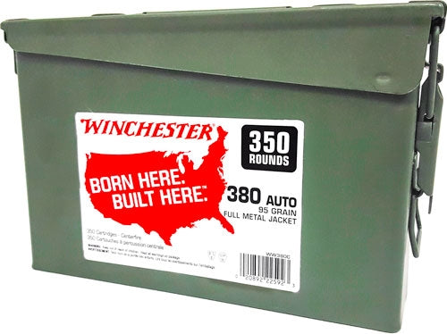 Winchester .380 ACP/Auto USA 95gr FMJ Ammo