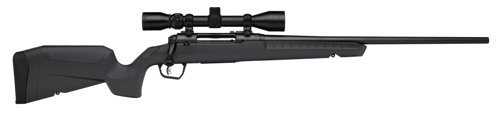 Savage Arms 32175 Axis 2 XP Combo Full Size 7mm-08 Rem 4+1 22" Black Sporter Barrel, Black Carbon Steel Receiver Drilled & Tapped, Gray Fixed Synthetic Stock, Weaver 3-9x40mm Scope, Right Hand