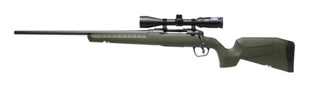 Savage Arms 32129 Axis 2 Compact 6.5 Creedmoor 4+1 20" Matte Black Heavy Sporter Barrel, Matte Black Drilled & Tapped Carbon Steel Receiver, Fixed OD Green Synthetic Stock, Left Hand