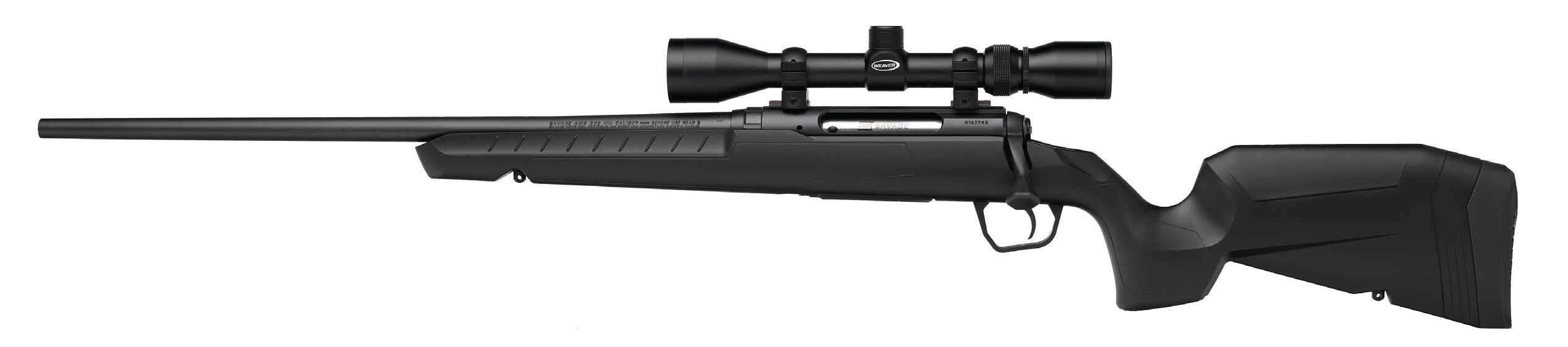 Savage Arms 32012 Axis XP Combo 223 Rem 4+1 22" Matte Black Button Rifled Barrel, Matte Black Drilled & Tapped Carbon Steel Receiver, Fixed Sporter Black Synthetic Stock, Weaver 3-9x40mm, Left Hand