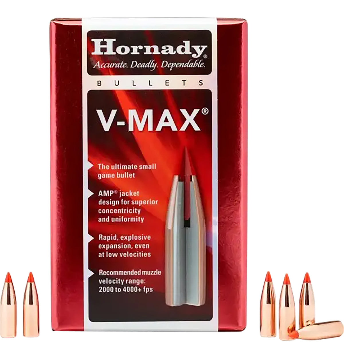 Hornady .243 Winchester V-Max 87gr Polymer Tip Boat Tail Ammo