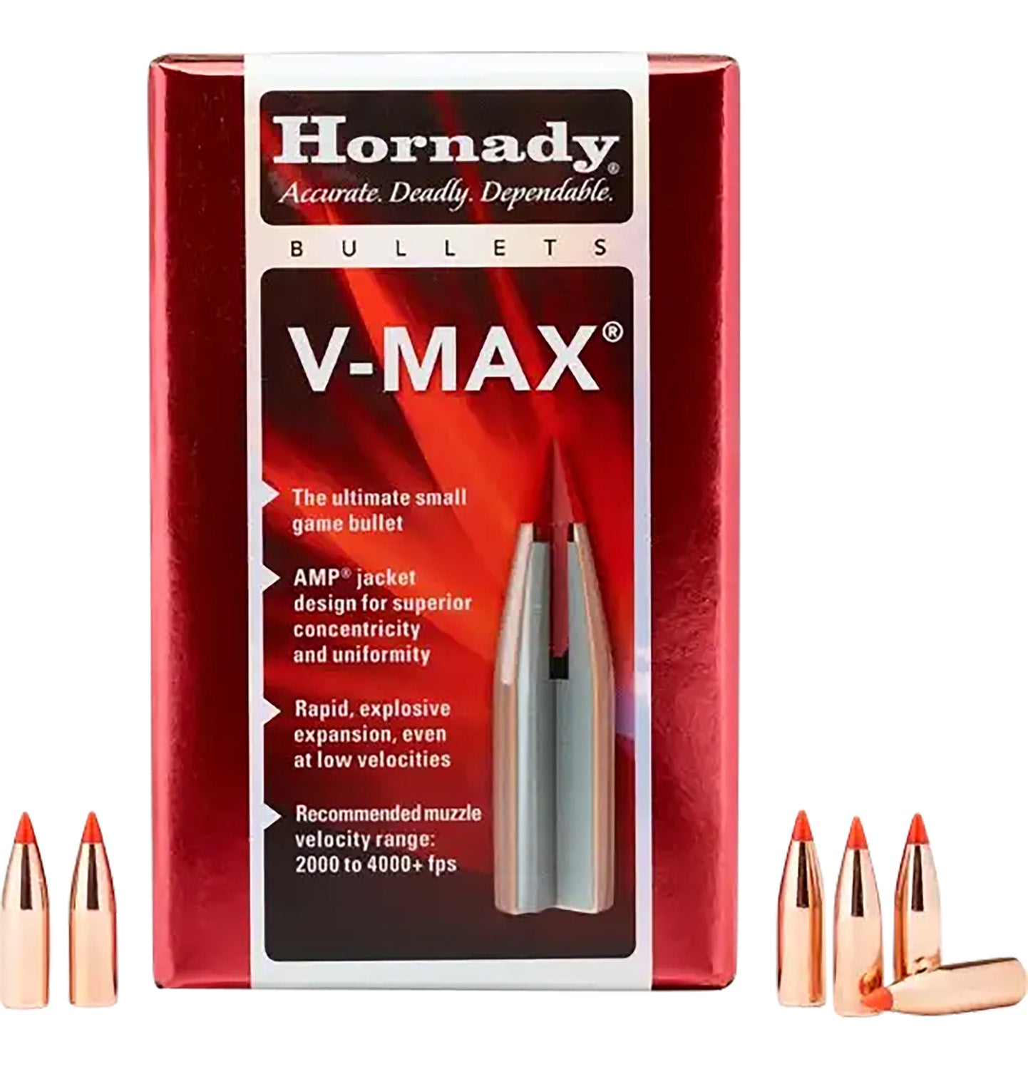 Hornady .243 Winchester V-Max 87gr Polymer Tip Boat Tail Ammo