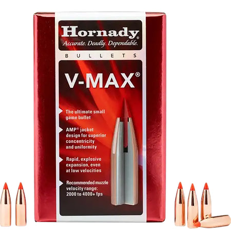 Hornady .243 Winchester V-Max 87gr Polymer Tip Boat Tail Ammo