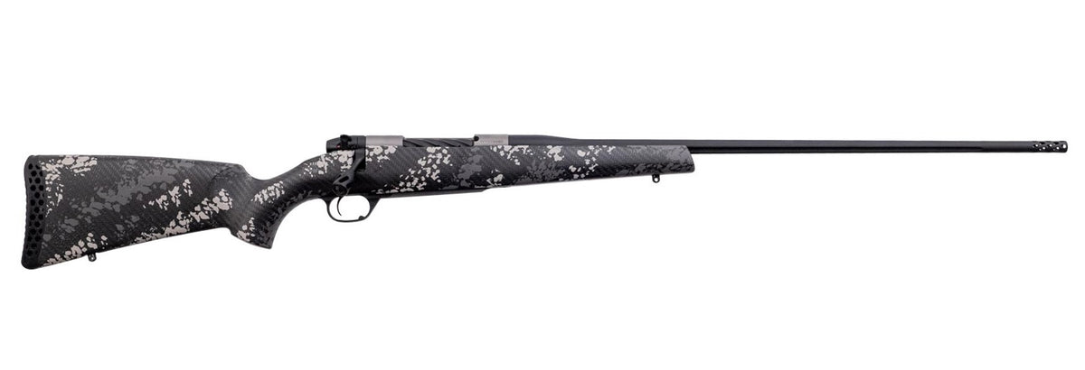 Weatherby MBT20N25CMR4B Mark V Backcountry 2.0 Ti 25 Creedmoor 4+1 22" Graphite Black Cerakote Fluted Threaded Barrel, Titanium Drilled & Tapped Receiver, Carbon Fiber w/Gray & White Sponge Accents Fi