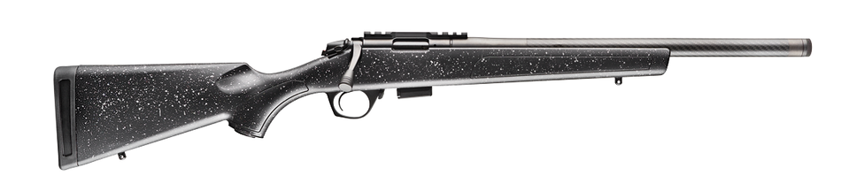 Bergara Rifles BMR004 BMR Carbon Fiber Full Size 22 WMR 5+1/10+1 20" Matte Blued Carbon Fiber/Steel Threaded Barrel & Drilled & Tapped Steel Receiver, Fixed Black/Gray Speckled Synthetic Stock