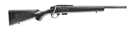 Bergara Rifles BMR006 BMR Carbon Fiber Full Size 17 HMR 5+1/10+1 20" Matte Blued Carbon Fiber/Steel Threaded Barrel & Drilled & Tapped Steel Receiver, Fixed Black/Gray Speckled Synthetic Stock