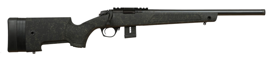 Bergara Rifles BMR007 BMR-X 22 LR 10+1 18" Blued Heavy Threaded Barrel, Blued Picatinny Rail Receiver, Adj LOP Green w/Black Webbing Synthetic Stock
