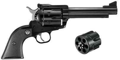 Ruger 0463 Blackhawk Convertible 45 ACP/45 Colt (Long Colt) 6rd 5.50" Blued Alloy Steel Barrel, Cylinder & Frame, Black Checkered Rubber Grip, Transfer Bar Safety, Exposed Hammer