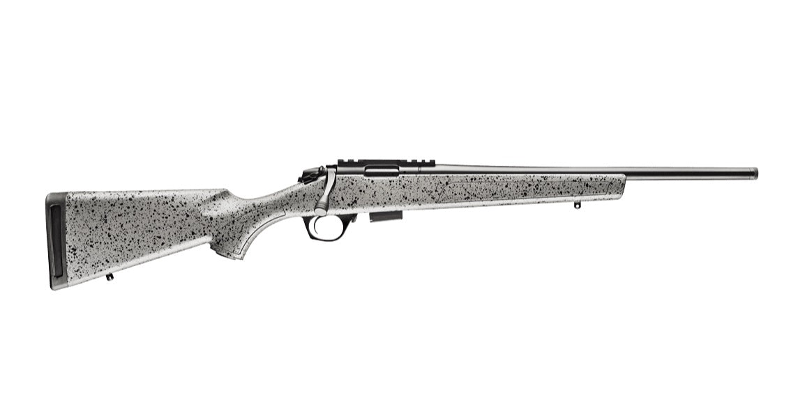 Bergara Rifles BMR003 BMR Full Size 22 WMR 5+1/10+1 18" Matte Blued Steel Threaded Barrel & Drilled & Tapped Steel Receiver, Fixed Gray/Black Speckled Synthetic Stock