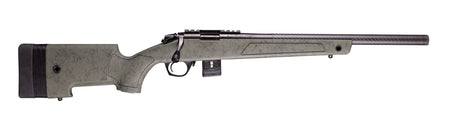 Bergara Rifles BMR008 BMR-X Carbon Fiber 22 LR 10+1 18" Carbon Fiber Threaded Barrel, Black Cerakote Picatinny Rail Steel Receiver, Adj LOP Black w/Green Webbing Synthetic Stock