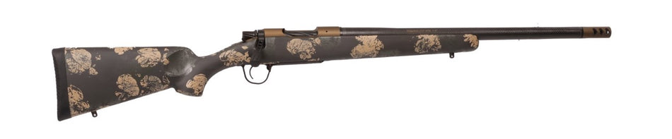 Christensen Arms 8010618600 Ridgeline FFT 22-250 Rem 4+1 20" Carbon Fiber/Threaded Barrel, Burnt Bronze Cerakote, Green with Black/Tan Accents Stock